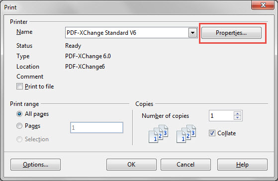 Print Properties